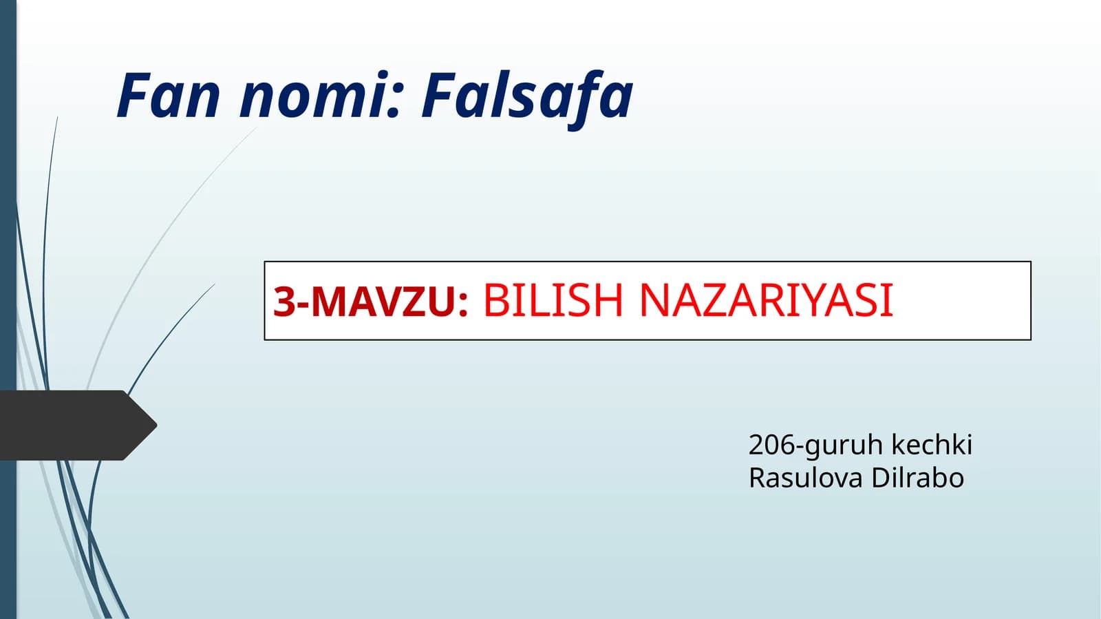 BILISH NAZARIYASI