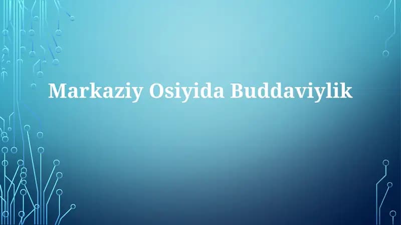 Markaziy Osiyida Buddaviylik
