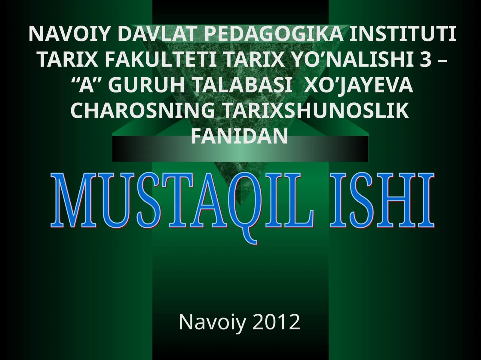 XVII-XIX ASRO’RTA OSIYO TARIXSHUNOSLIGI