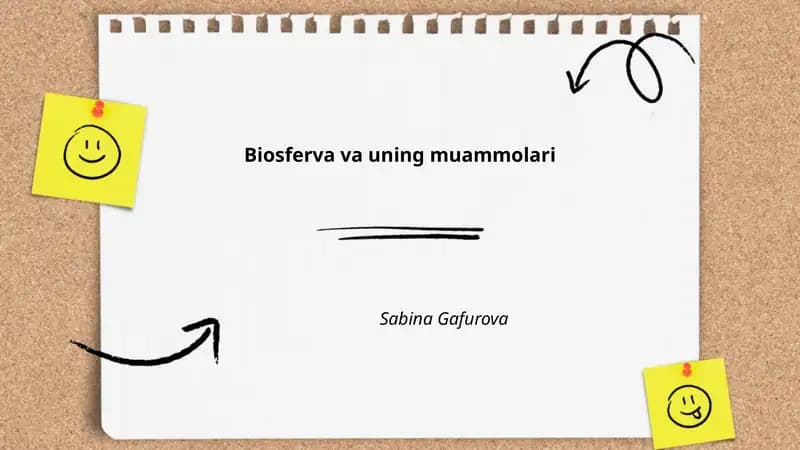 Biosferva va uning muammolari