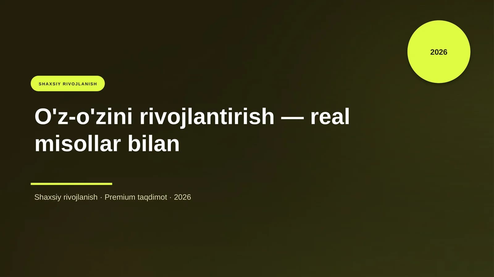 O'z-o'zini rivojlantirish