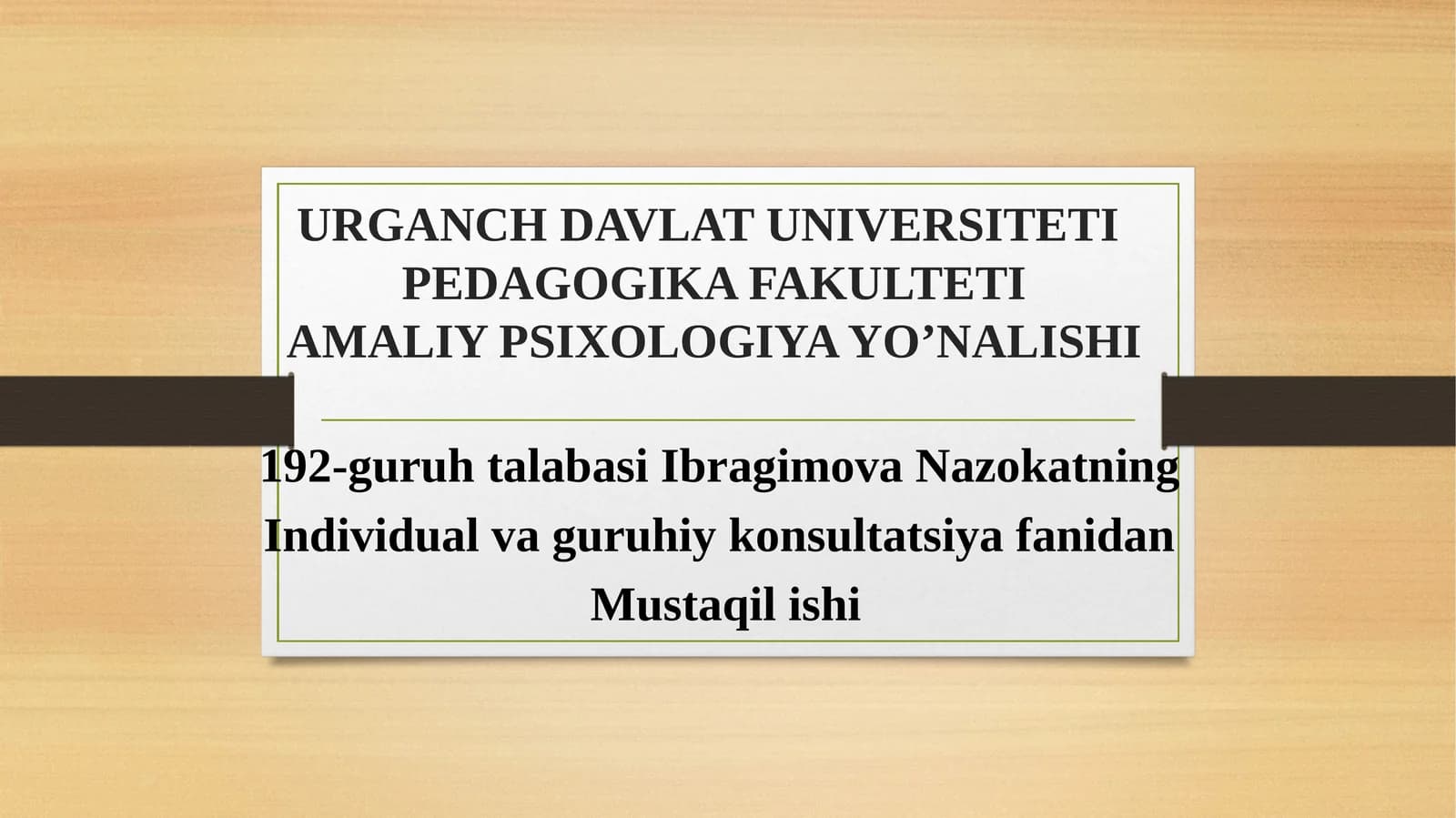 STRESSNIBARTARAF ETISH TRENINGLARI
