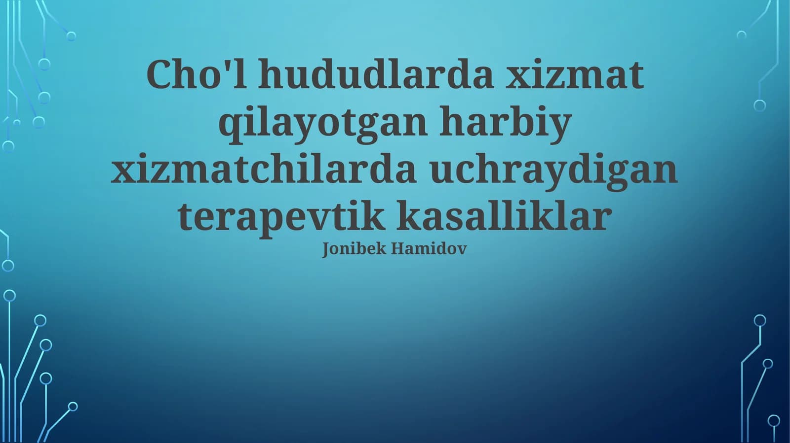 Harbiy xizmatchilarda uchraydigan terapevtik kasalliklar