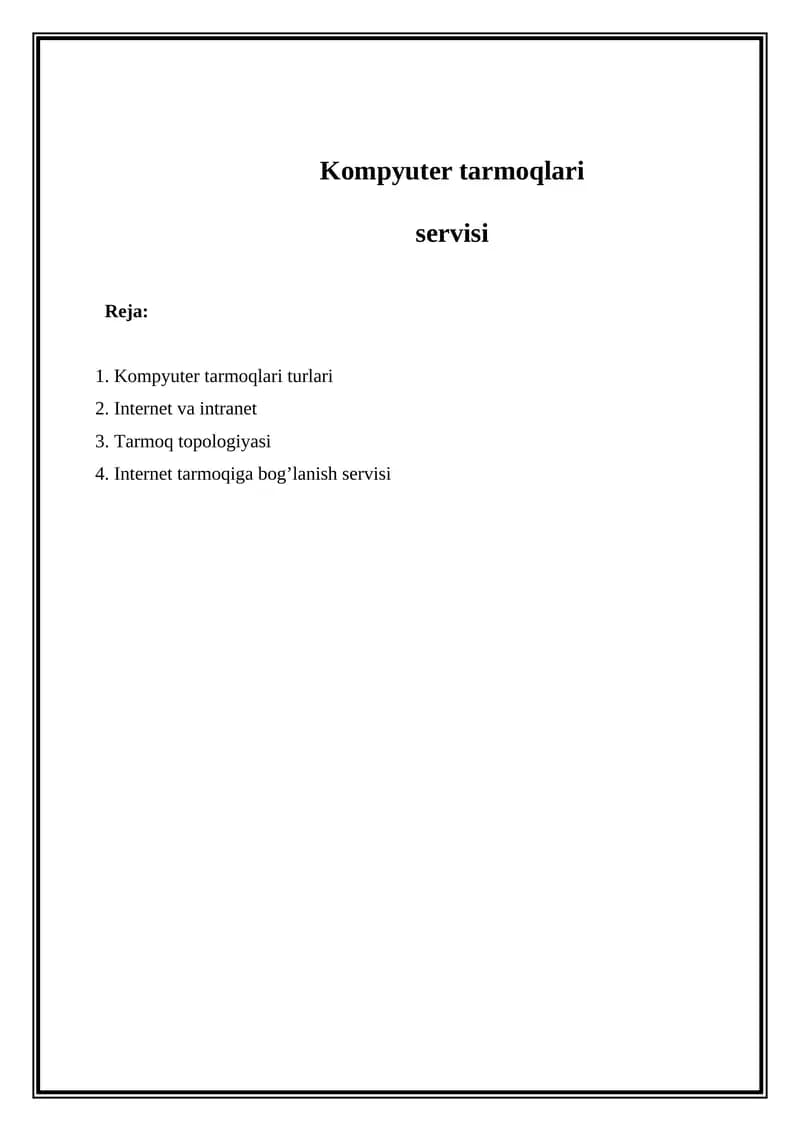 Kompyuter tarmoqlari