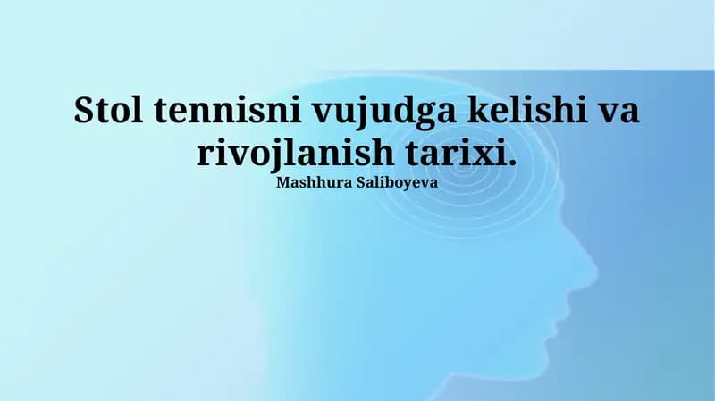 Stol tennisining ijtimoiy va madaniy ta'siri