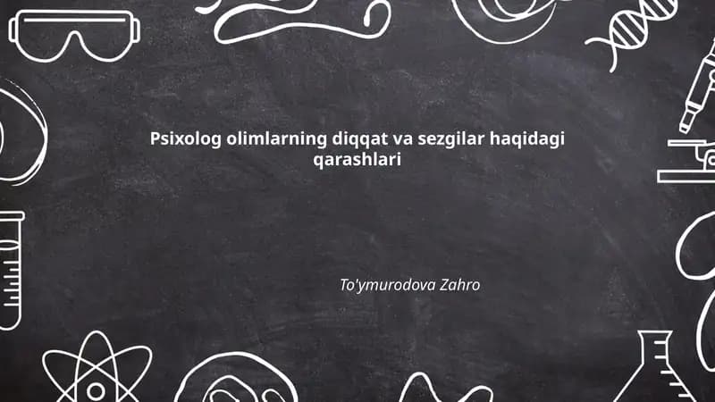 Diqqat va sezgilar haqida