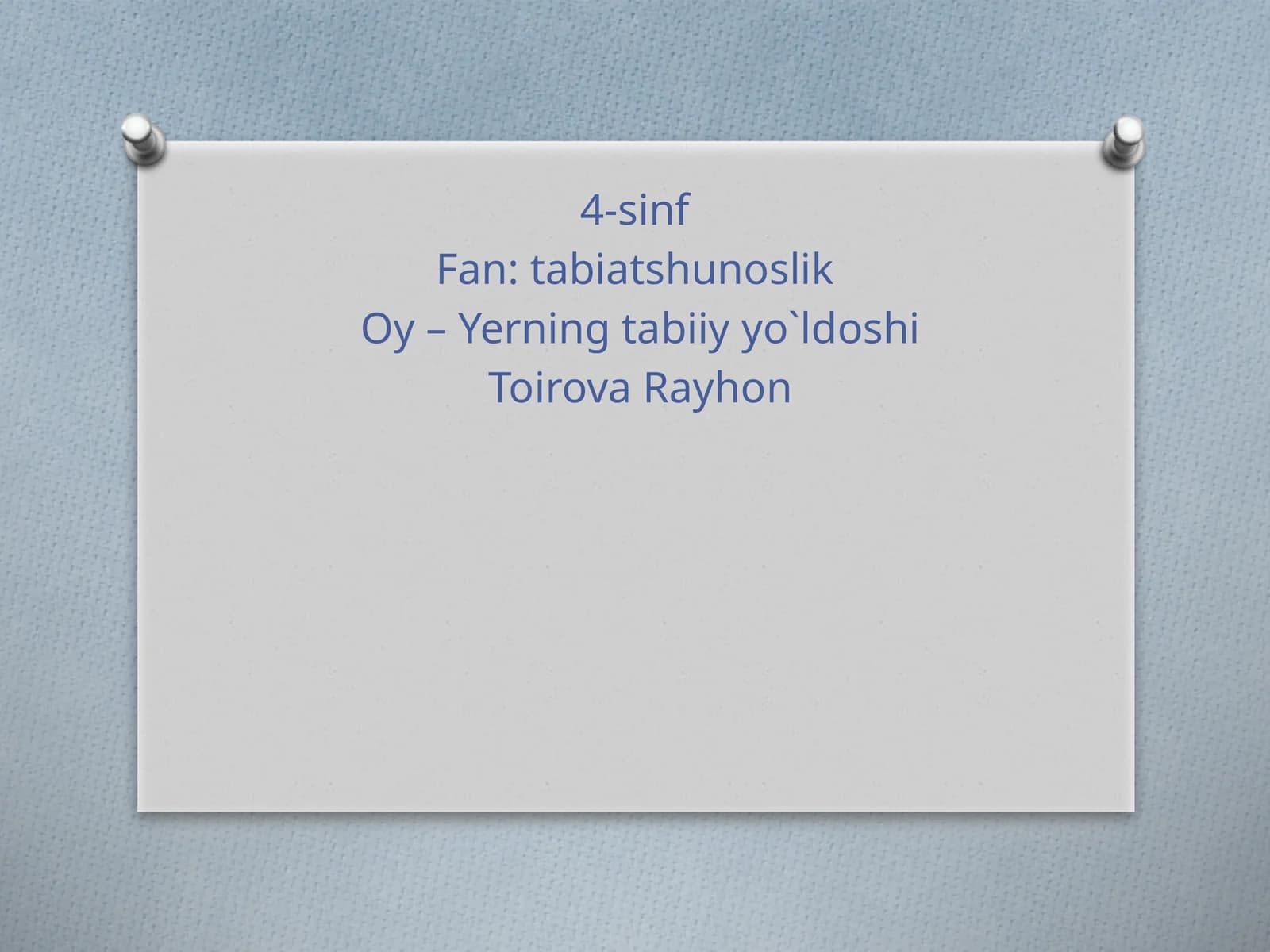 Oy – Yerning tabiiy yo`ldoshi