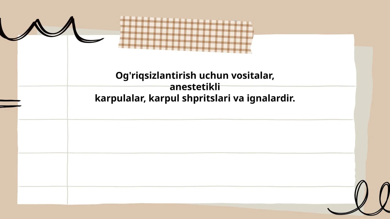 Lokal og'riqsizlantirish preparatlari