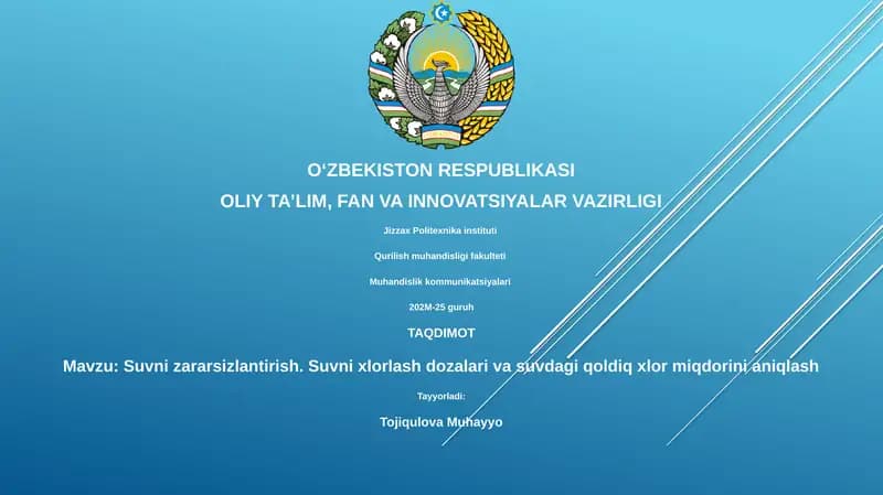 Suvni zararsizlantirish