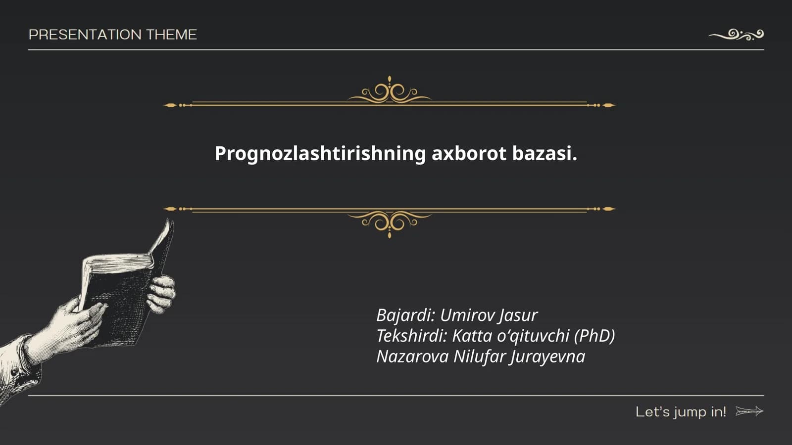 Prognozlashtirishning axborot bazasi