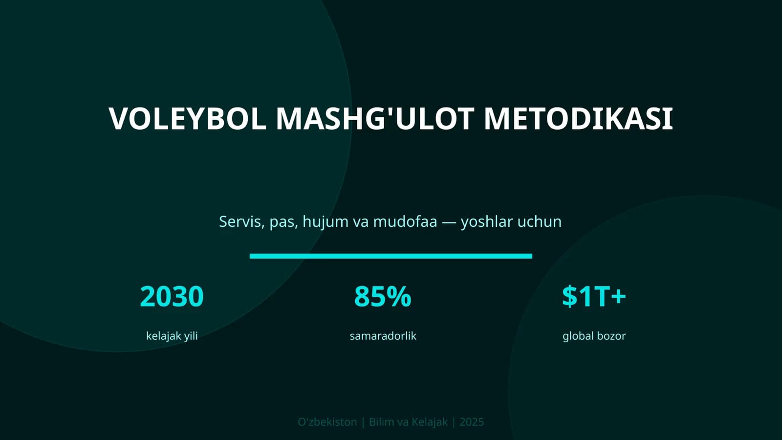 VOLEYBOL MASHG'ULOT METODIKASI