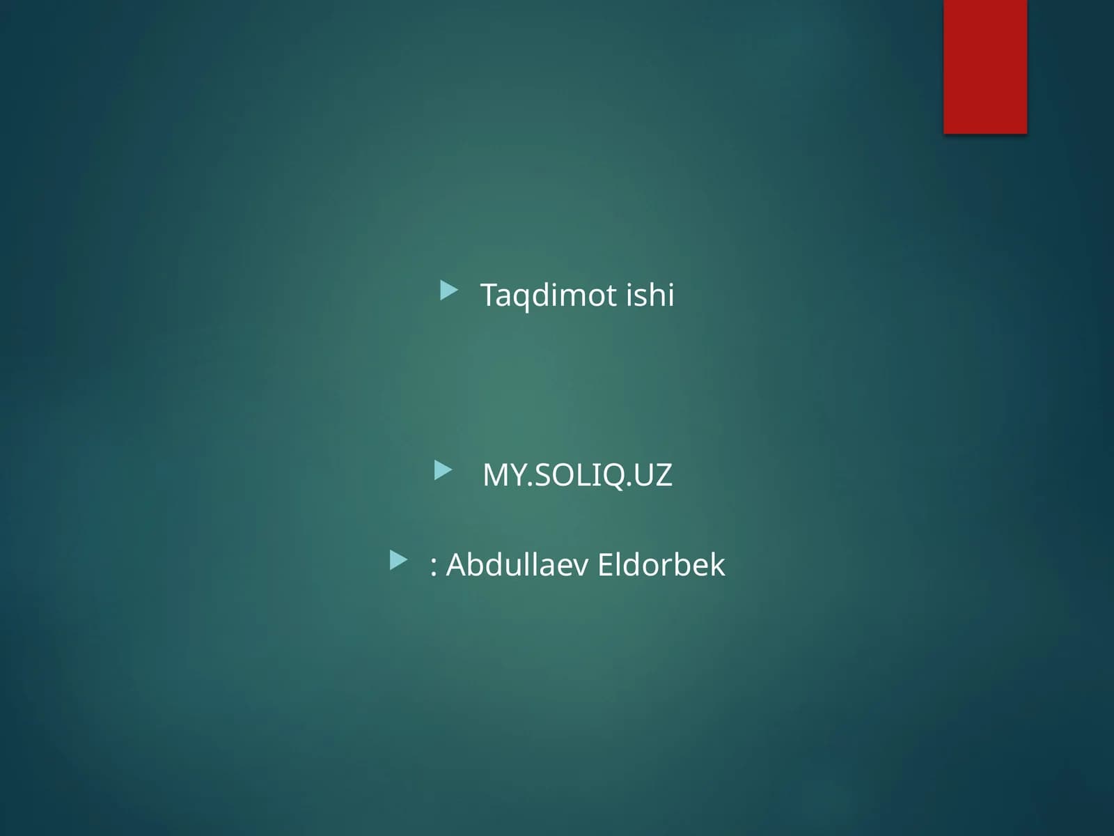 Taqdimot ishi