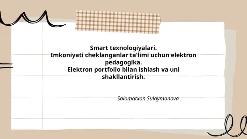 Smart texnologiyalari