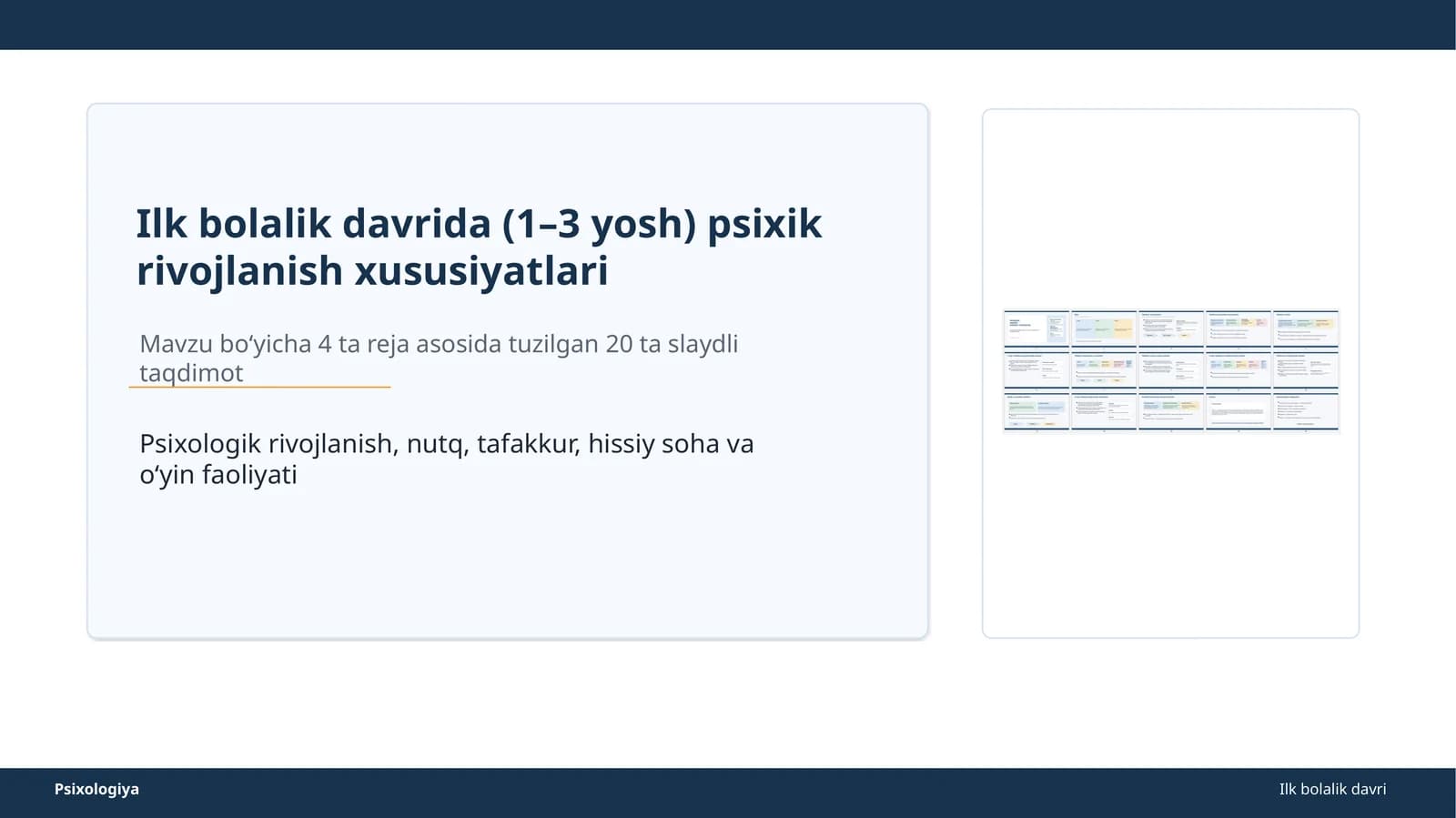 Ilk bolalik davri