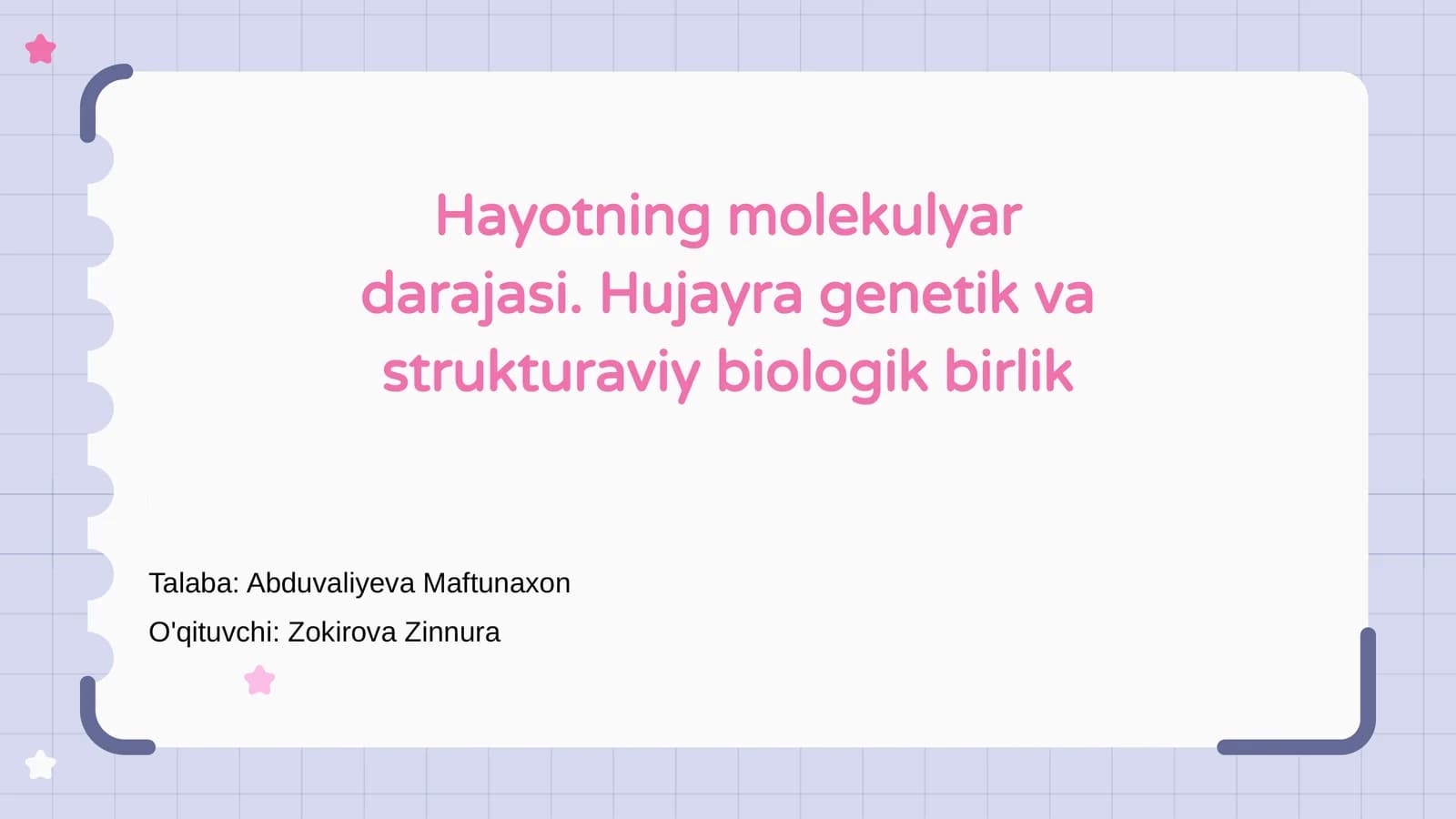 Hayotning molekulyar darajasi