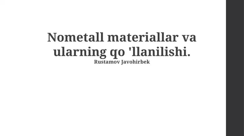Tоsh: Turlari va qo'llanilishi