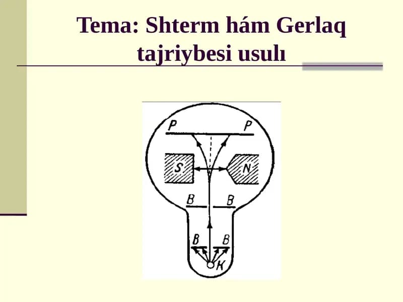 Shtern-Gerlaq tajriybesi usulı