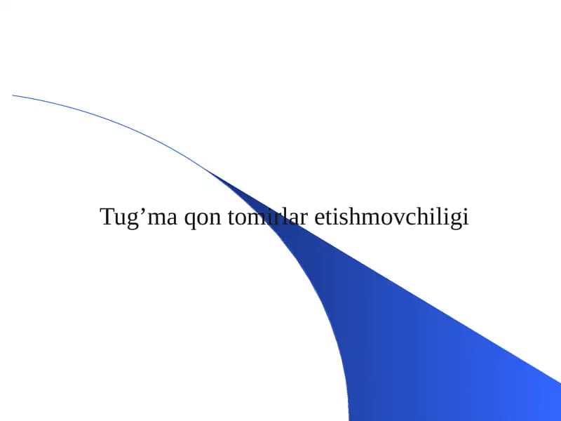 Tug’ma qon tomirlar etishmovchiligi