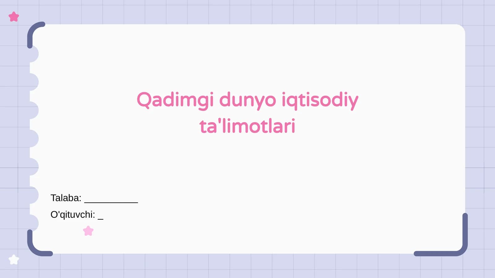 Qadimgi dunyo iqtisodiy ta'limotlari
