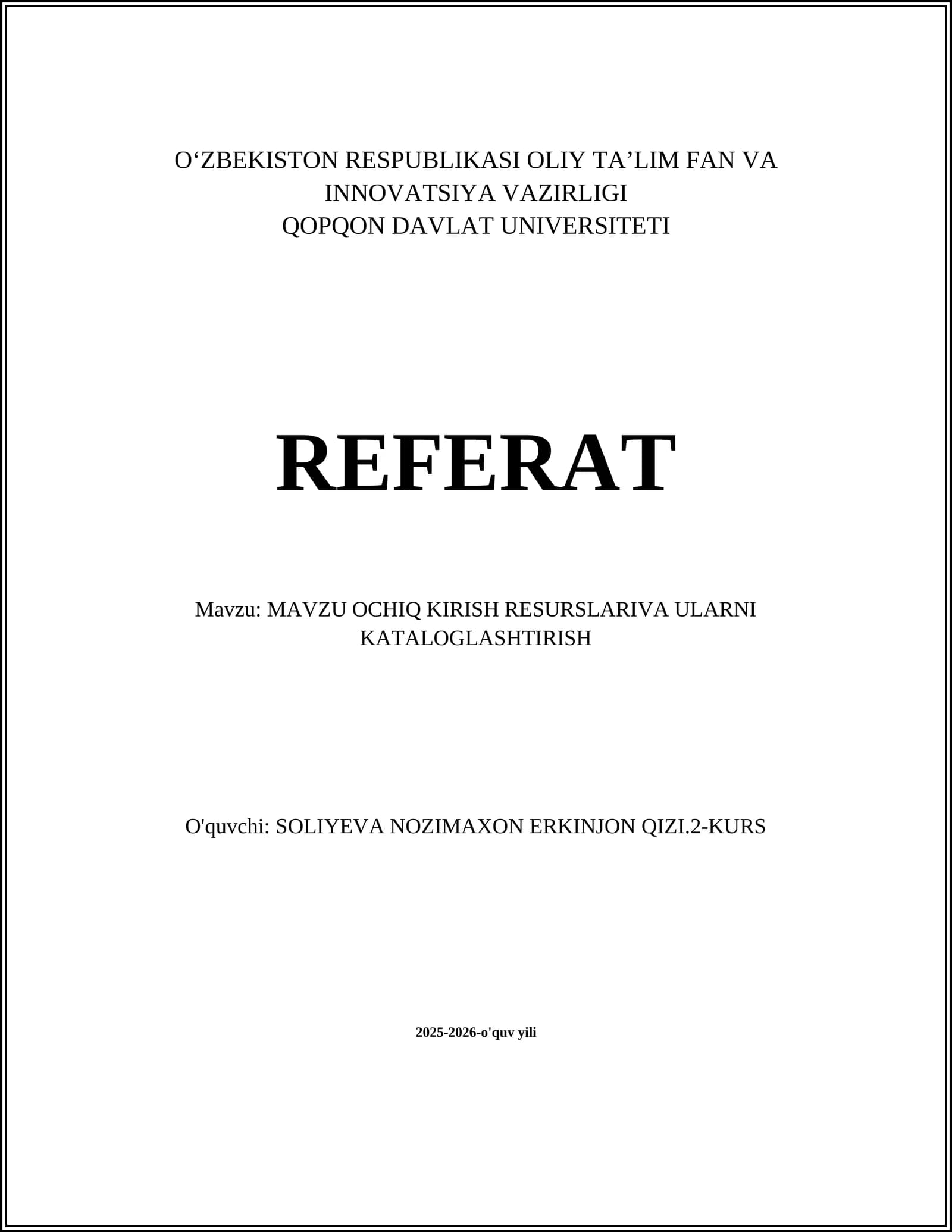 Ochiq kirish resurslari (OKR)