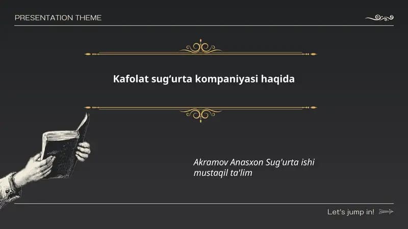 Kafolat sug‘urta kompaniyasi haqida