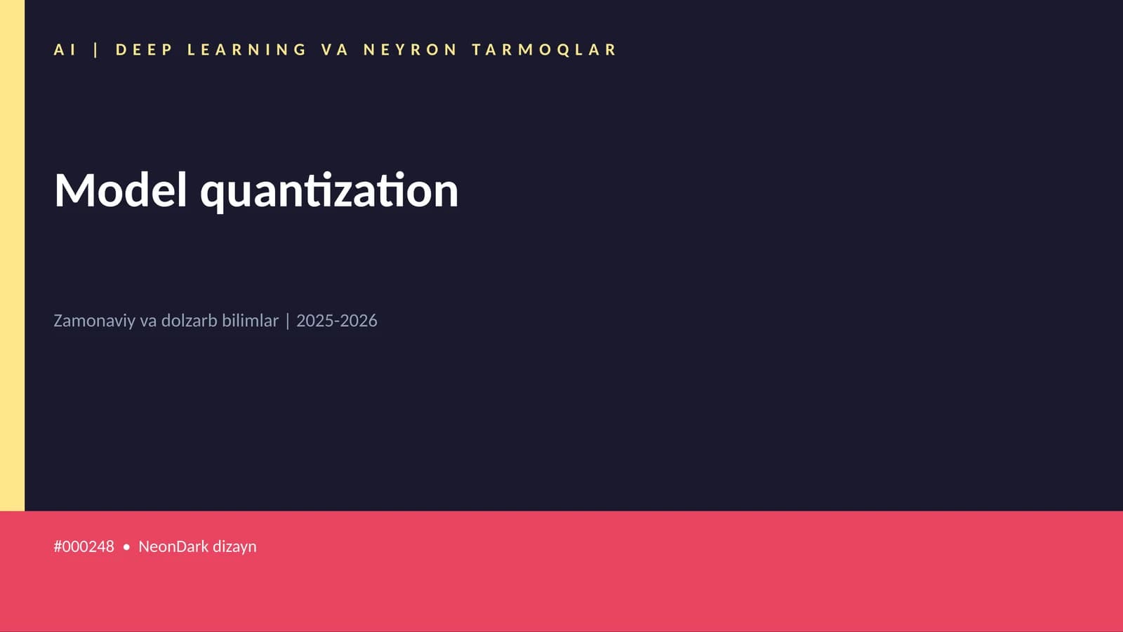 Model quantization