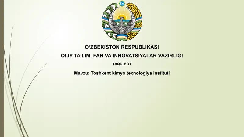 Toshkent kimyo-texnologiya instituti