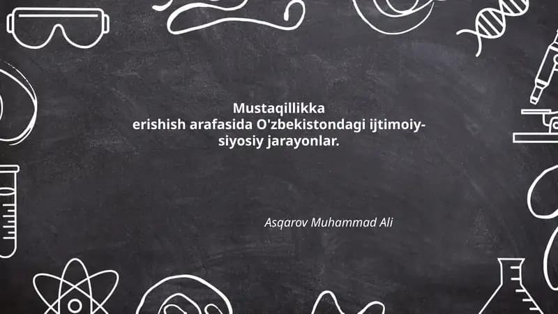 O'zbekistondagi Ijtimoiy-Siyosiy Jarayonlar