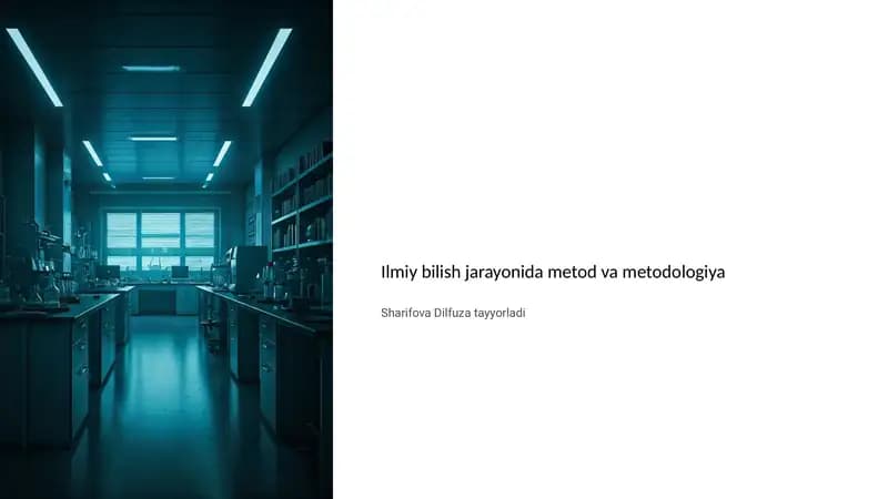 Ilmiy bilish jarayonida metod va metodologiya
