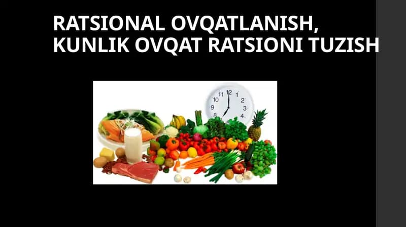 Ratsional ovqatlanish qoidalari