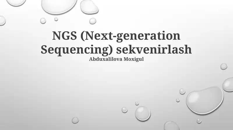 NGS (Next-generation Sequencing) sekvenirlash