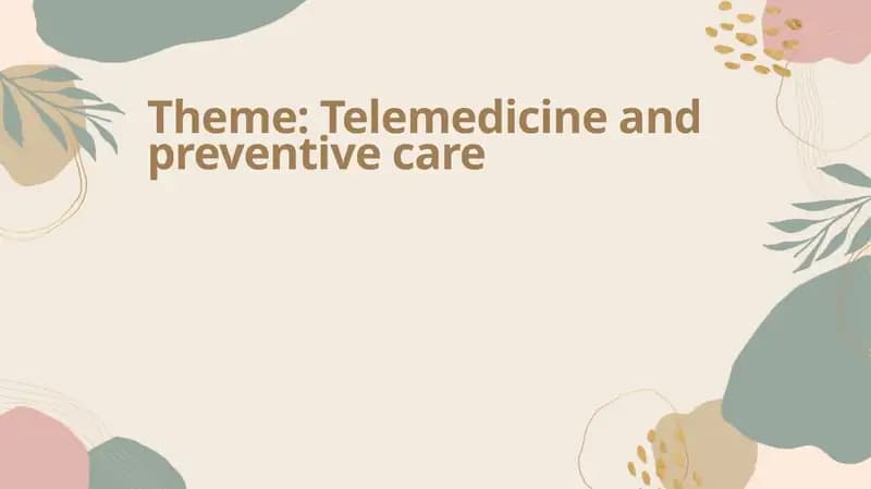 Telemedicine and preventive care