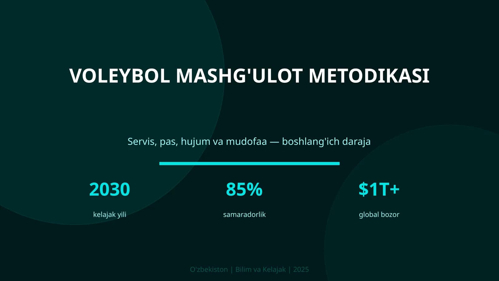 VOLEYBOL MASHG'ULOT METODIKASI
