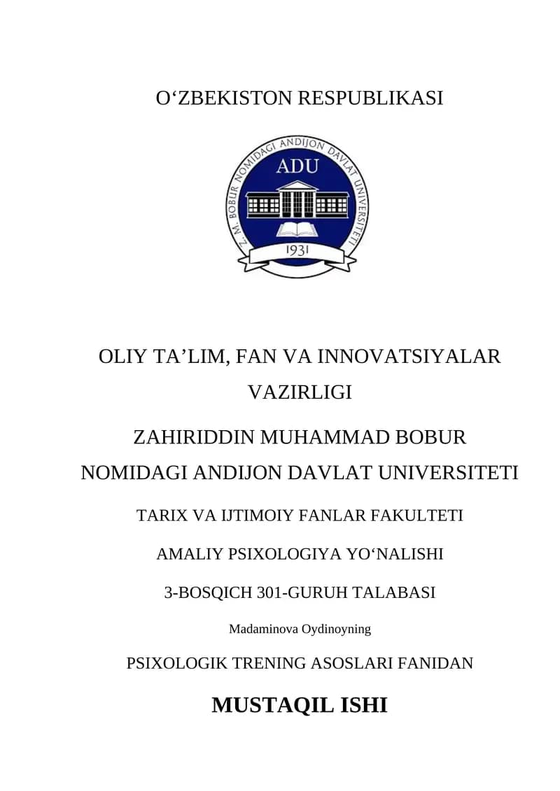 Psixoterapiyaga asosiy yondashuvlar
