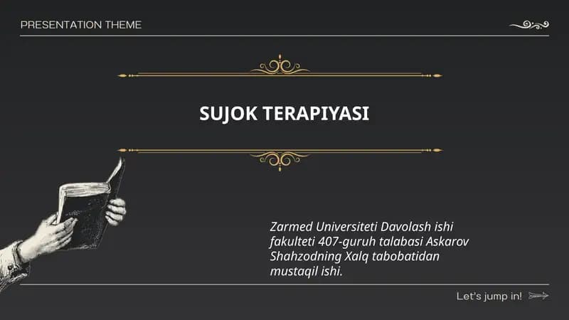 SUJOK TERAPIYASI