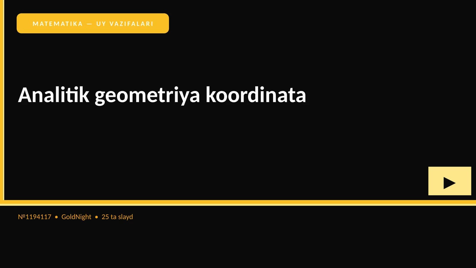 Matematika — Uy vazifalari