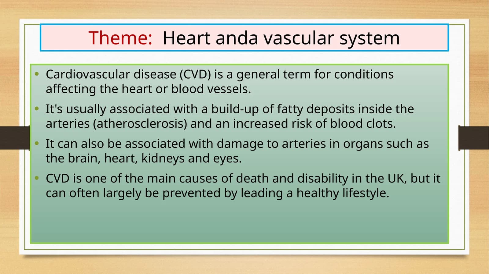 Heart anda vascular system