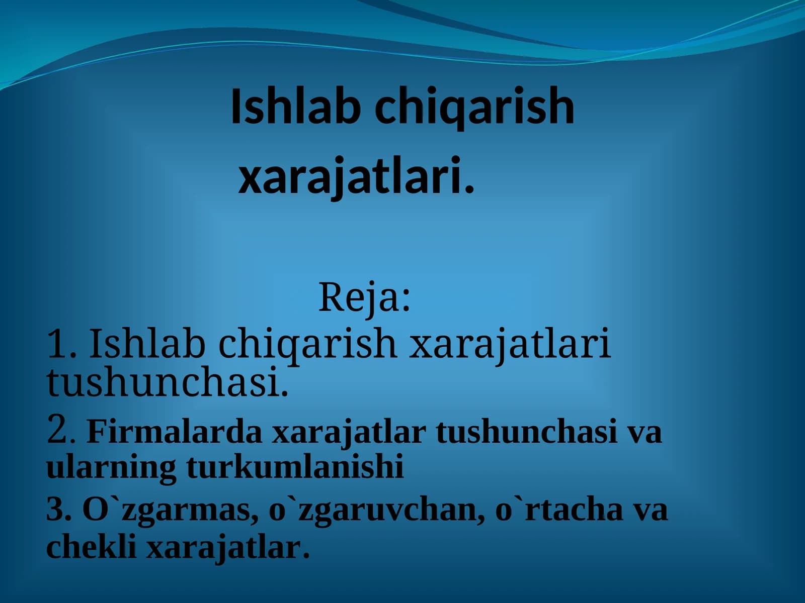 Ishlabchiqarishxarajatlari
