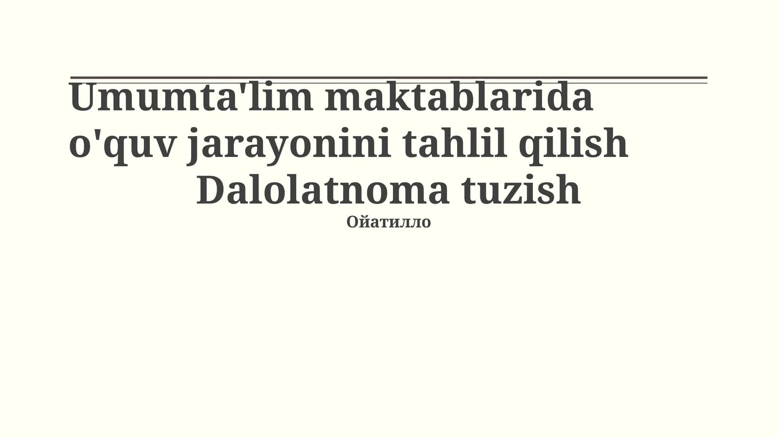 Ta'limning Maqsadlari va Vazifalari