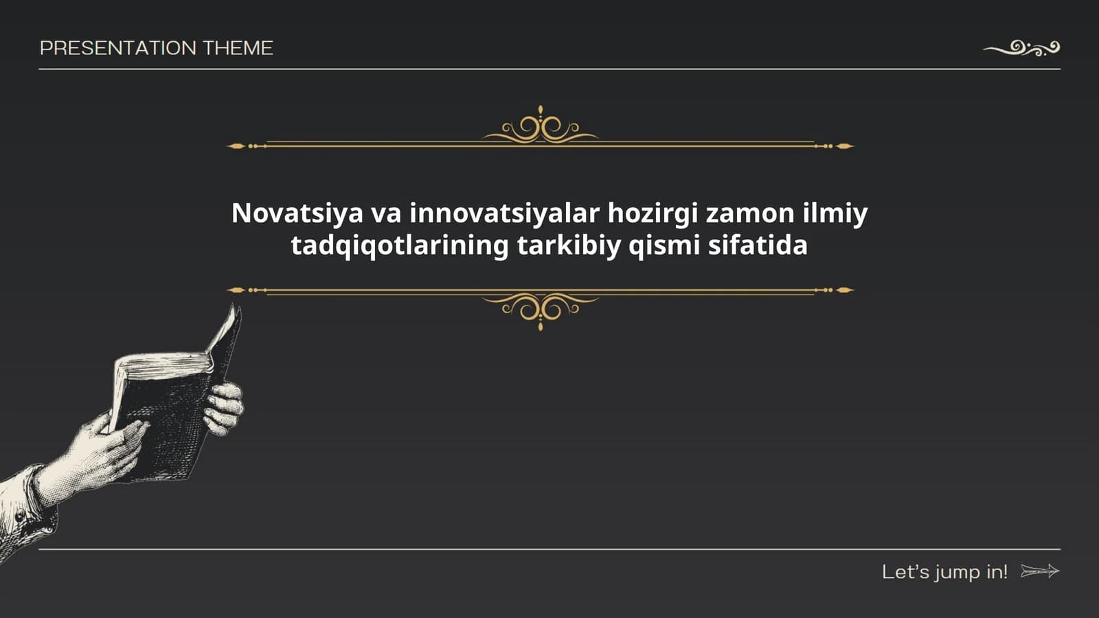 Novatsiya va innovatsiyalar hozirgi zamon ilmiy tadqiqotlarining tarkibiy qismi sifatida