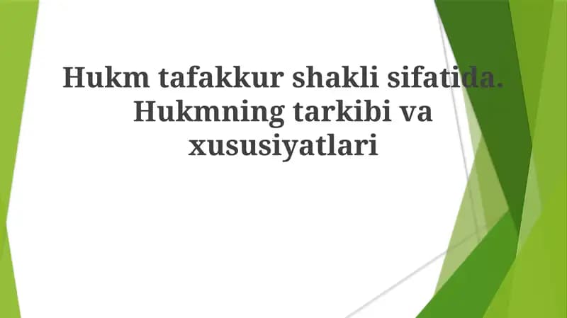 Hukmning tuzilishi