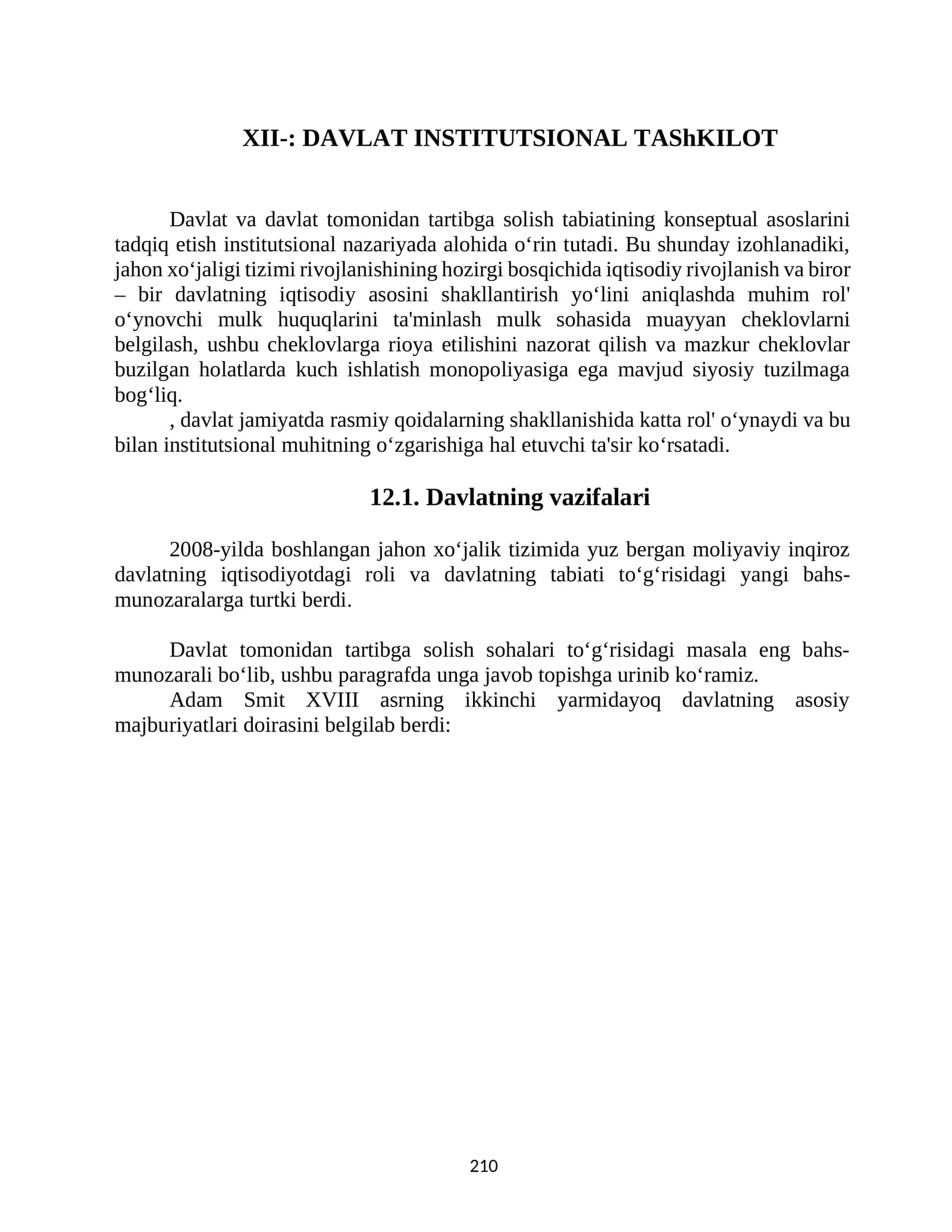 DAVLAT INSTITUTSIONAL TAShKILOT