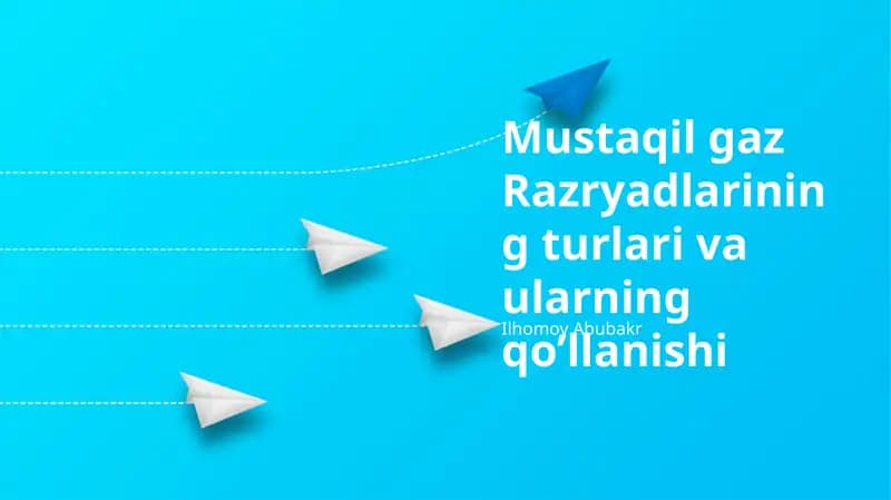Mustaqil Gaz Razryadlarining Turlari
