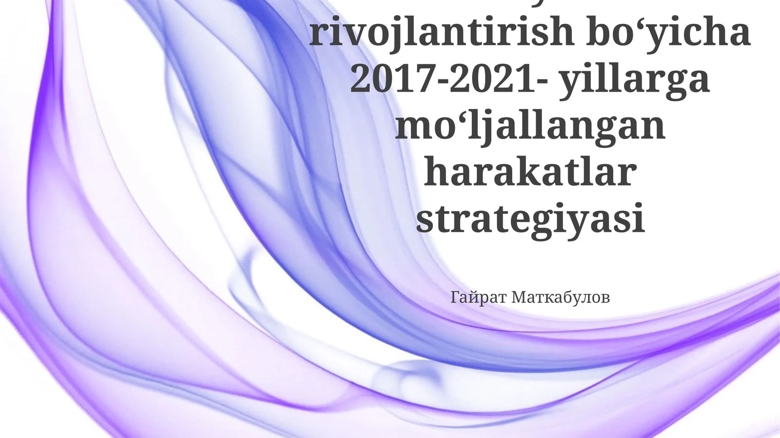 Ko'nikmalarni Oshirish Rejasi