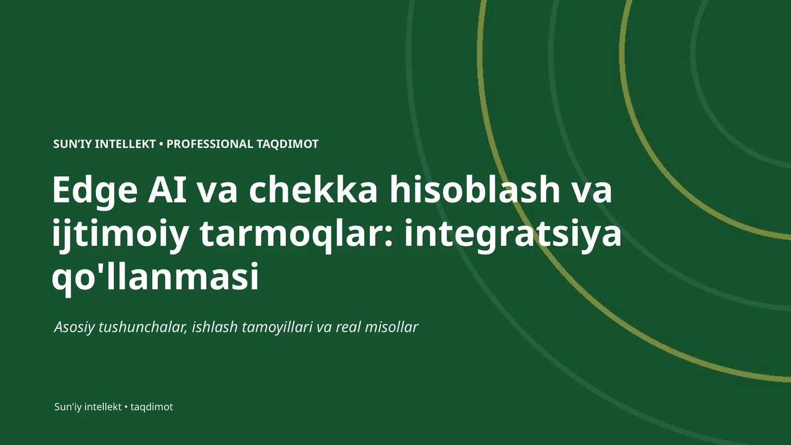 Edge AI va chekka hisoblash va ijtimoiy tarmoqlar: integratsiya qo'llanmasi
