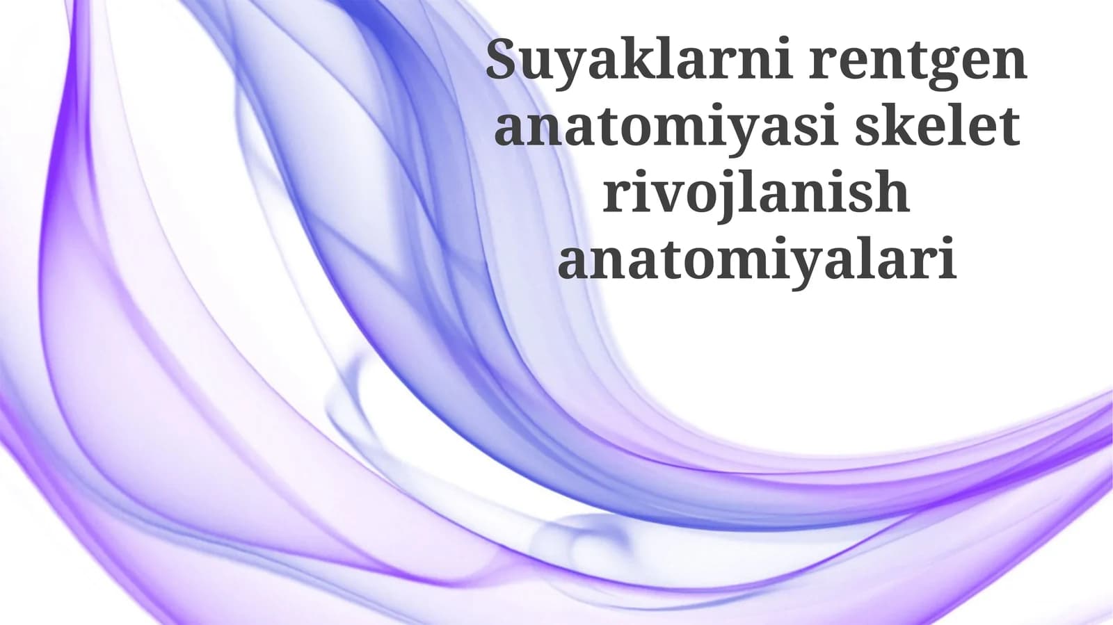 Suyaklarning Rentgen Anatomiyasi
