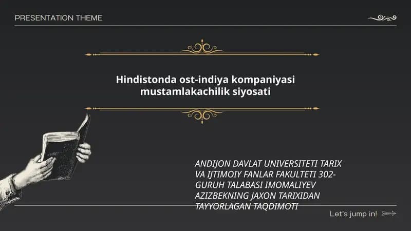 Hindistonda ost-indiya kompaniyasi mustamlakachilik siyosati