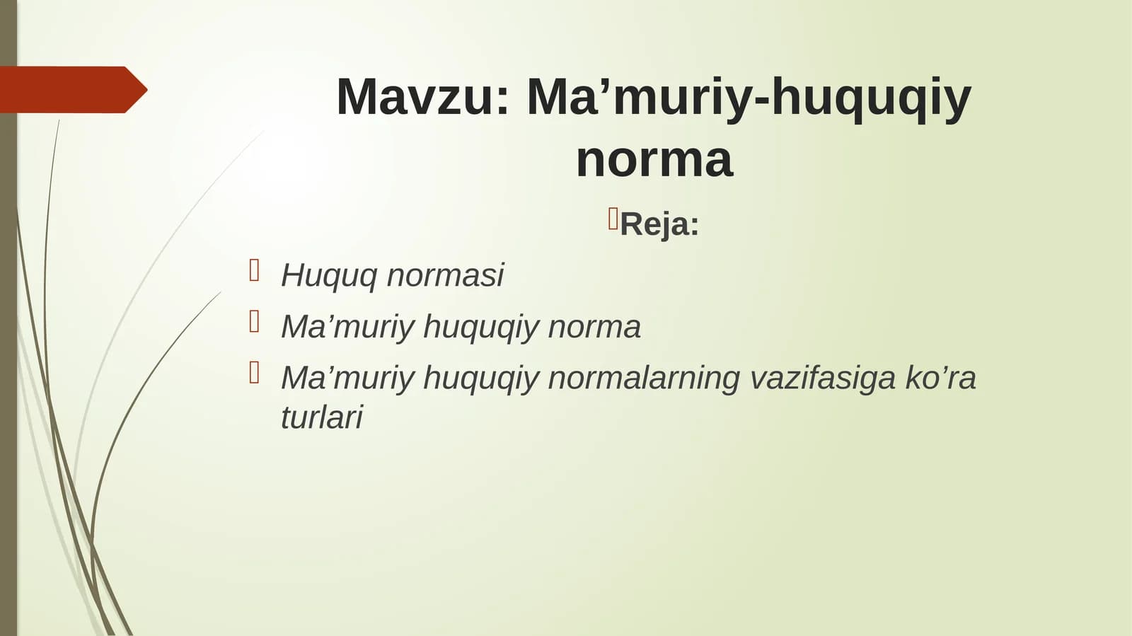 Ma’muriy-huquqiy norma