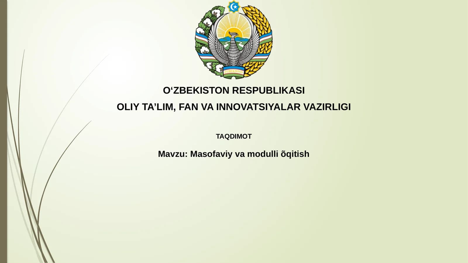 Masofaviy va modulli o'qitish