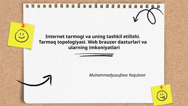 Internet tarmogi va uning tashkil etilishi